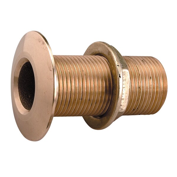 1" Thru-Hull Fitting W/ Pipe Thread Bronze